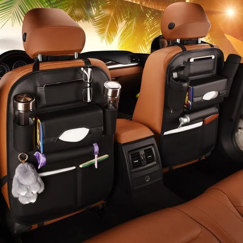 Storage bag for car backrest - Multi-tap storage bag, to store water bottles, handkerchiefs, mobile phones and umbrellas