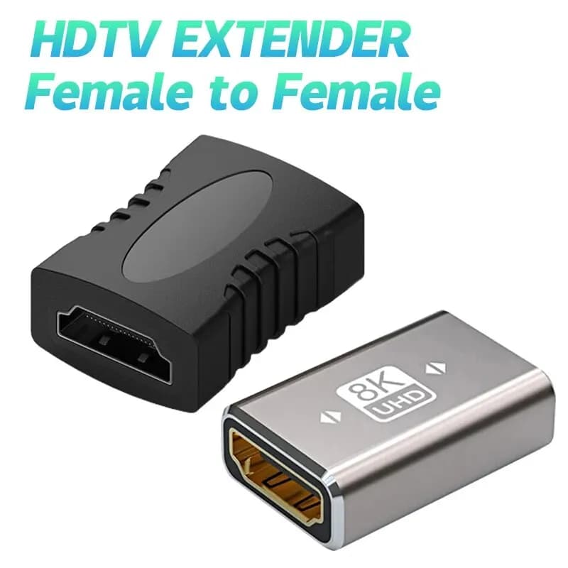 8K HDTV 2.1 Extender 4K Female To Female Connector Laptop PC TV PS3 PS4 Monitor HDMI Cable Extension Adapter Connector