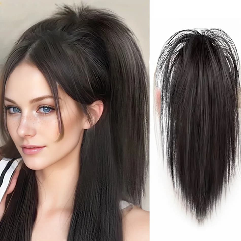 Straight Synthetic Claw Clips Hair Extension Horsetail Short and Soft Horsetail Disordered for Women Natural Coda with Claw Clip