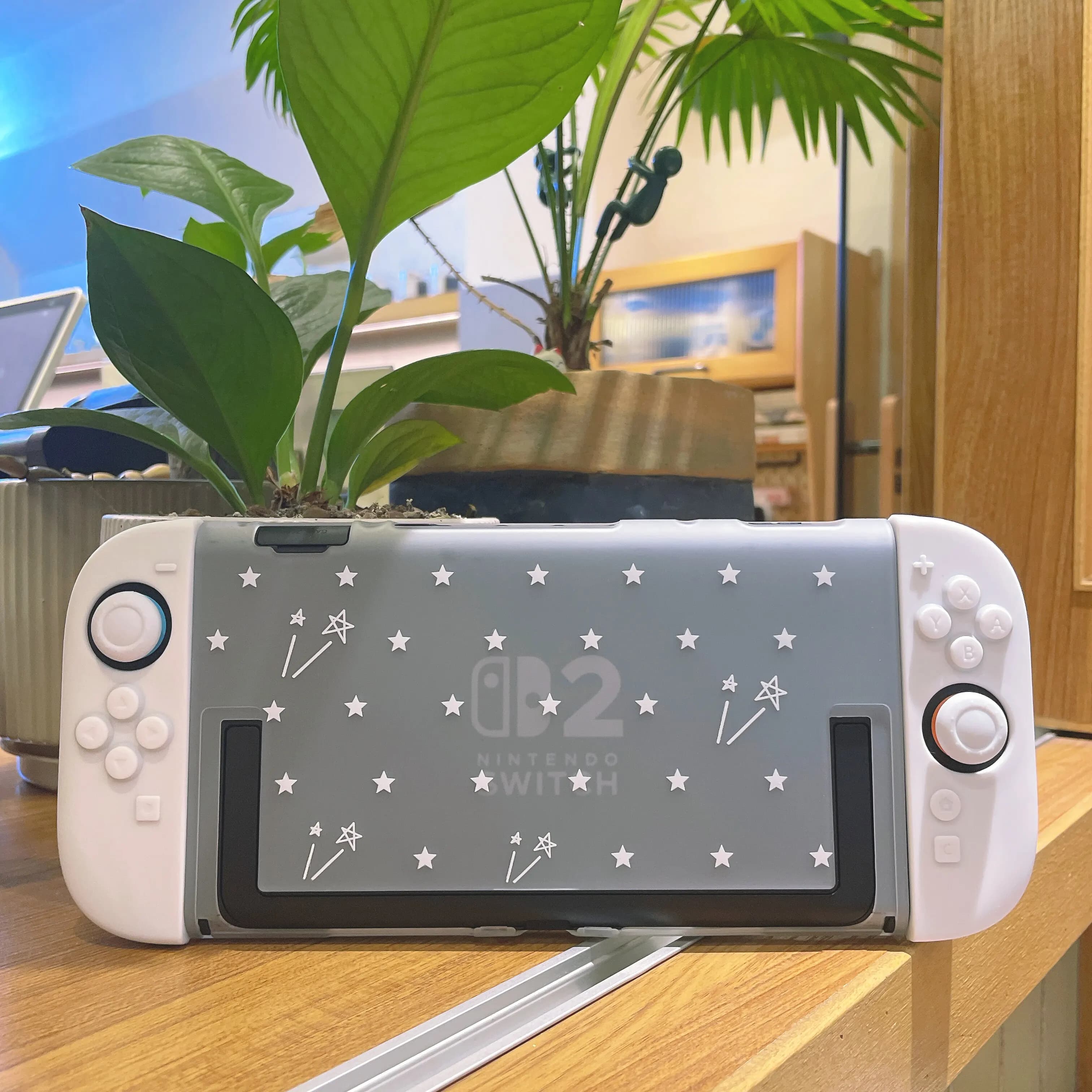 Cover Protettiva Trasparente Stile Ins per Nintendo Switch 2, Custodia Morbida in Silicone Antiurto per Joy-Con NS2