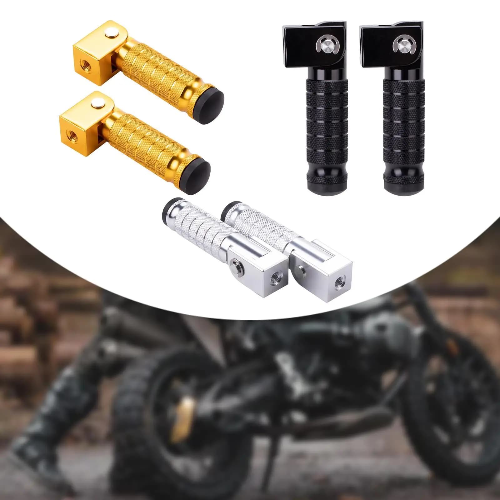 2x Motorcycle Footpegs Spare Parts Sturdy Practical Wear Resistant Repair