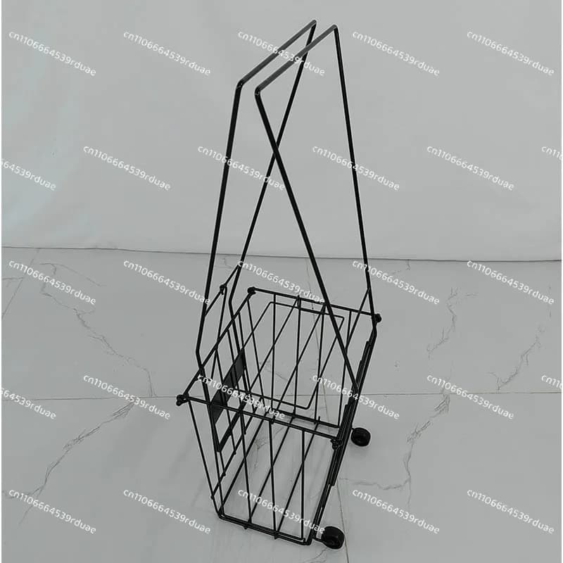 Set da tennis portatile a quattro angoli con porta palline, attrezzatura per allenamento baseball, porta palline da tennis pieghevole con maniglia.