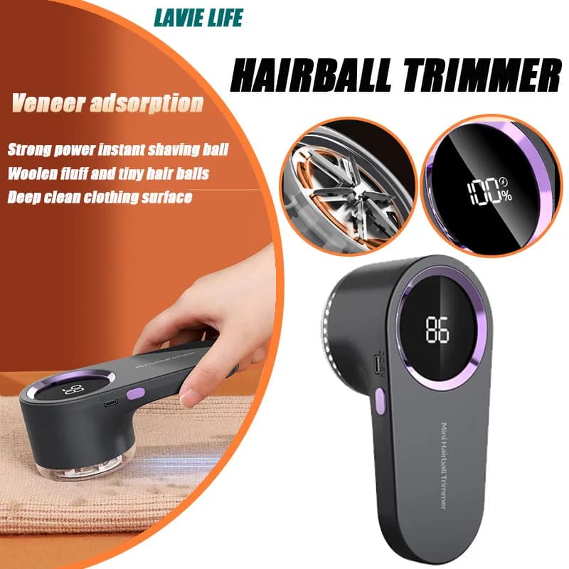 Levapelucchi elettrico USB ricaricabile Vestiti Fluff Rimuovi Rasoio Fuzz Vestiti Maglione Trimmer Cintura Schermo di visualizzazione LAVIE LIFE