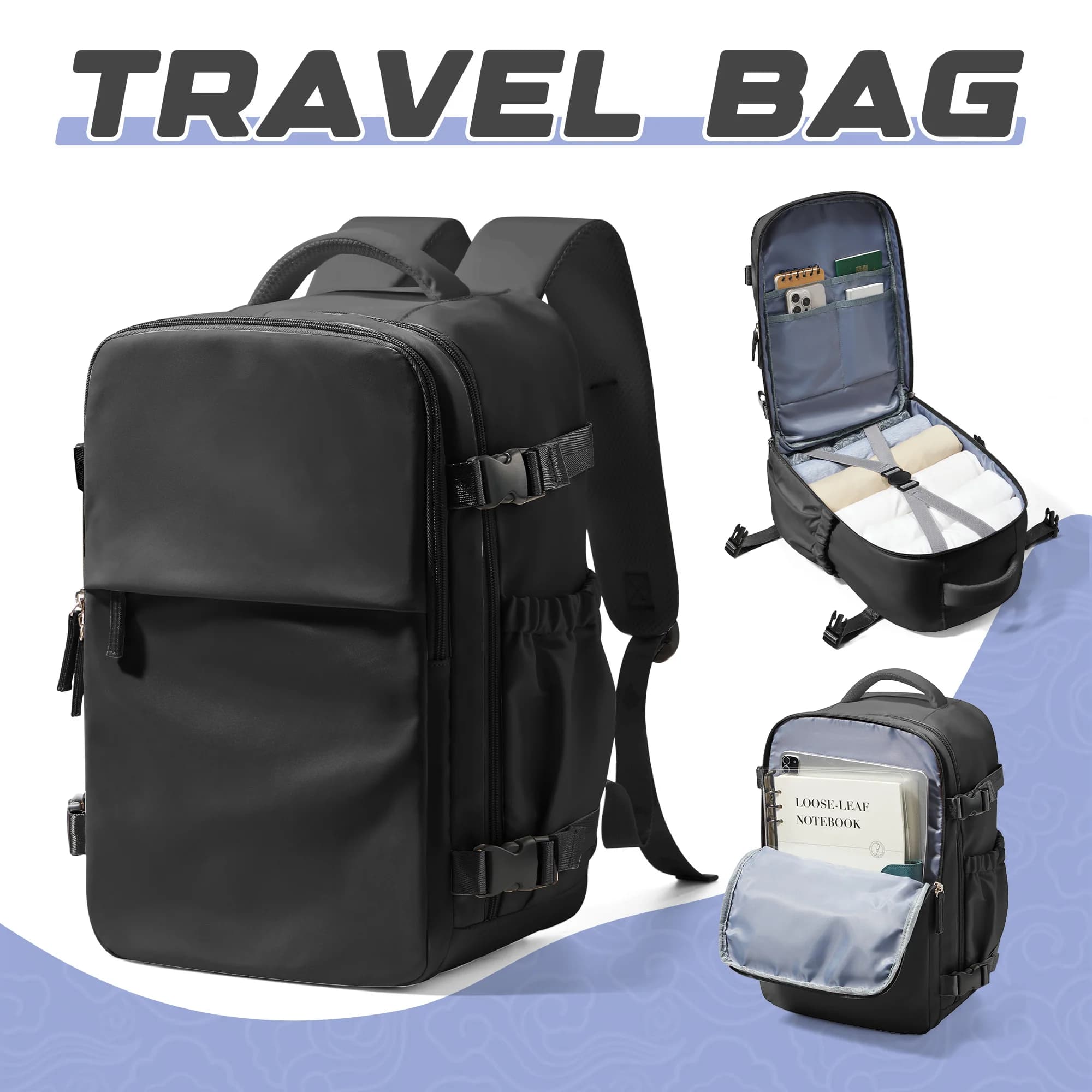 Zaino da cabina da viaggio 40x20x25 Ryanair Zaino da trasporto per uomo Donna Borsa per laptop Zaino da lavoro impermeabile Moda Mochila
