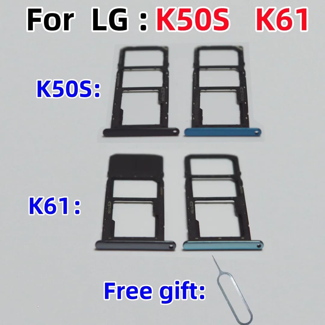 SIM Card SD Card Tray chip slot drawer card Holder For LG K50S K61 X540BMW X540EMW Q630EA Q630EAW LGK50S drawer chip tray slot