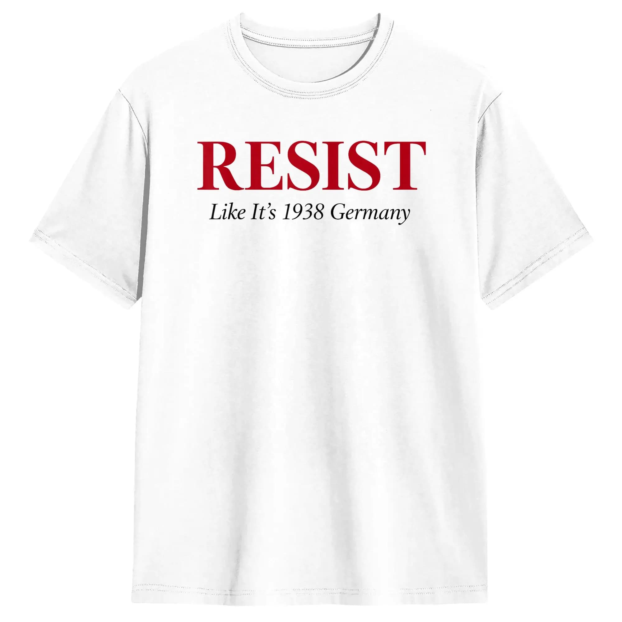 Maglietta da uomo Resist Like Its 1938 Germany T-shirt Hip Hop Beach Tees Streetwear Top in cotone Idea regalo