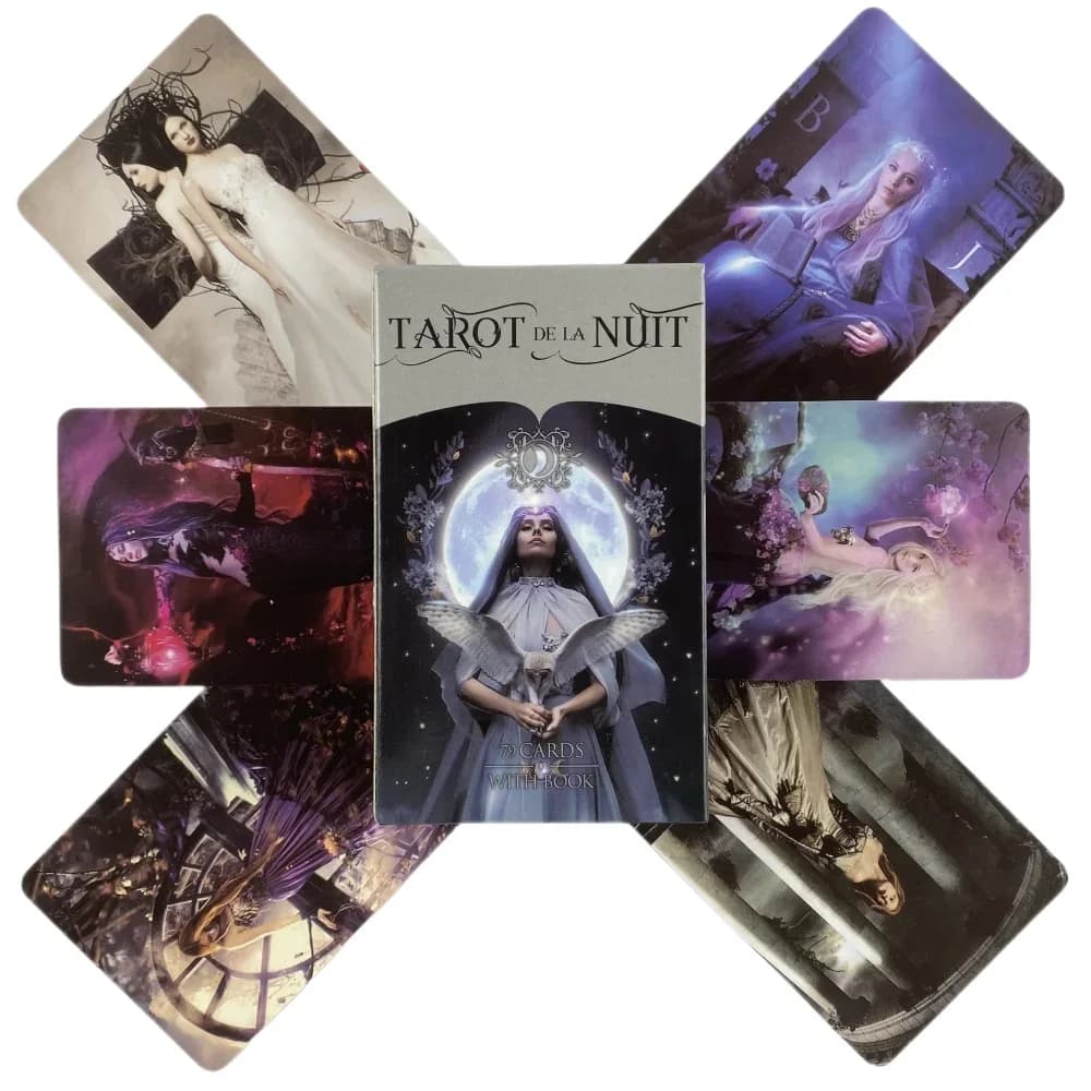 Tarocchi De La Nuit Cards A 79 Mazzo Oracle English Visions Divination Edition Borad Giochi da gioco regalo