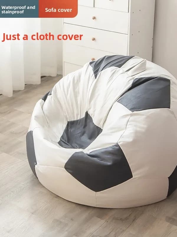 Nuovo Pouf Moderno in Tessuto Tecnico Impermeabile, Sedia Creativa a Forma di Pallone da Calcio per Interni, per Bambini e Adulti