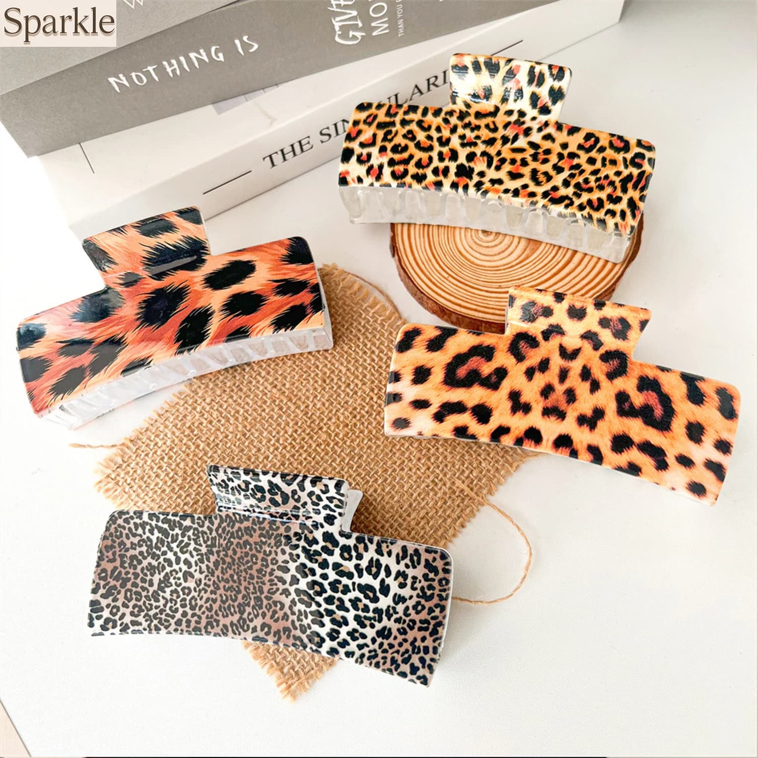 Fermagli per capelli grandi leopardati per donne e ragazze, moda, coda di cavallo, forcina, granchio, accessori per capelli, regalo