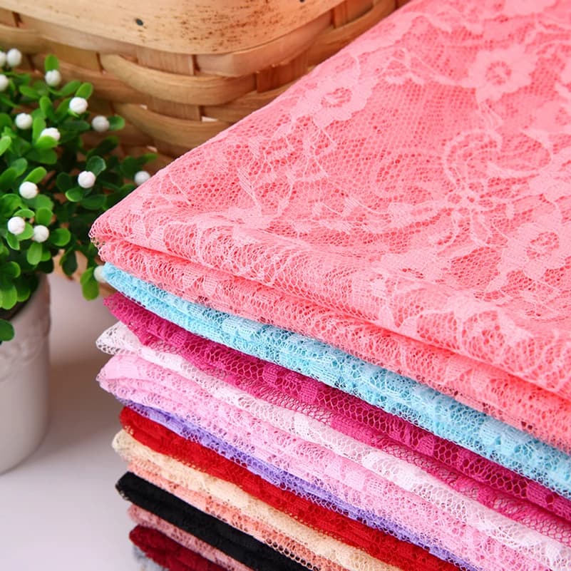 No Tessuto di pizzo elasticizzato Fiore di rosa Prugna Bossom Peonia per cucire vestiti Tenda a rete in metri