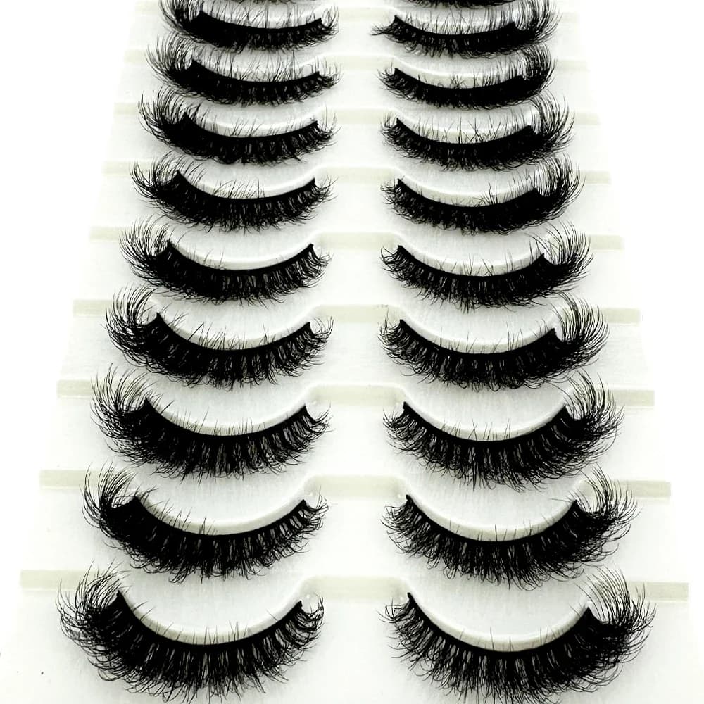 New Eyelashes 10 pairs fake natural short eyelashes 8D mink eyelashes extensions fake lashes makeup wholesale