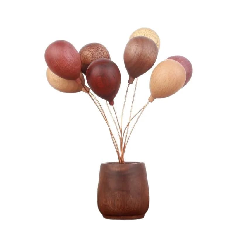 Diffusore in Legno a Forma di Palloncino da 6 Pollici, Vaso Ornamentale Fatto a Mano, Contenitore per Aromaterapia