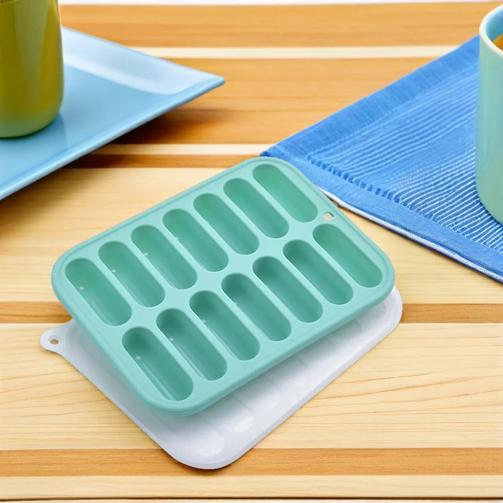 Stampo in Silicone Antiaderente e Inodore per Cubetti di Ghiaccio e Salsicce, Ideale per Uso Domestico e Professionale in Pasticcerie