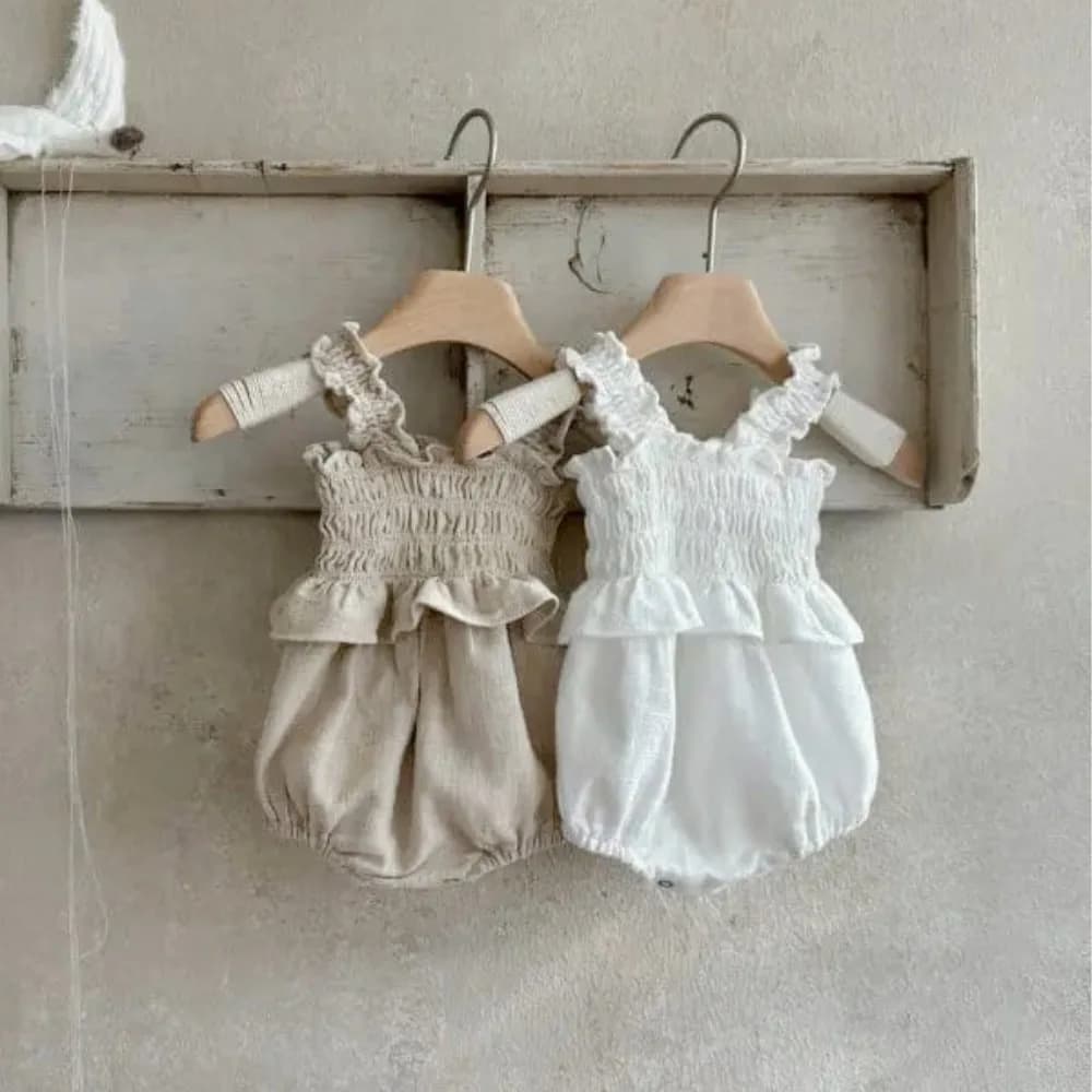 2025 Estate Nuovo Neonata Senza Maniche Body Infantile Ragazza Sling Tuta Carino Neonato Bambino Principessa Vestiti 0-24M