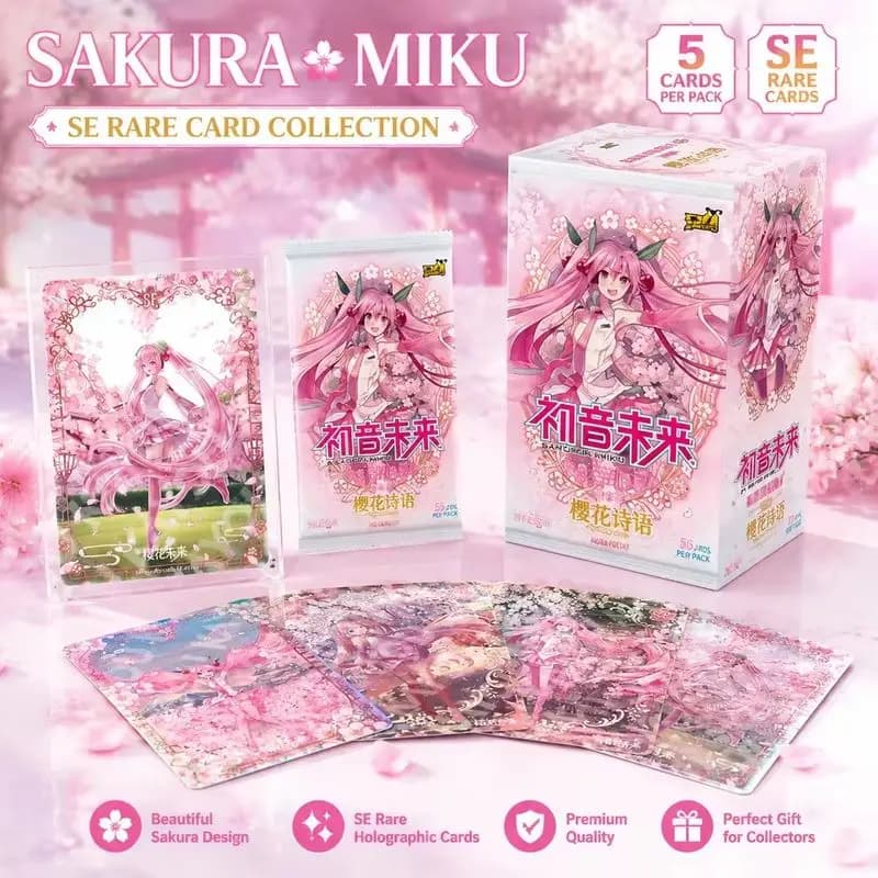 Genuine Kayou Hatsune Miku First Sight Pack 5th Edition Se Rare Card Vocaloid Anime Collection Trading Card Hobby Cards Gifts