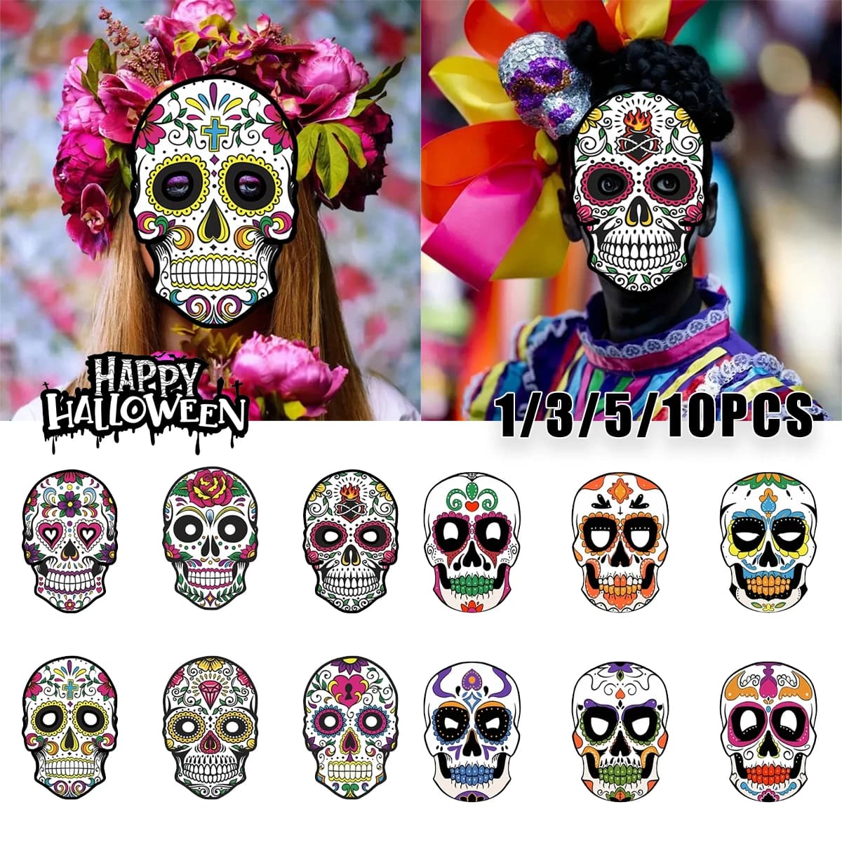 New Durable Design All Saints Scary Ghost Model Knit Tent For Halloween Door Decoration For Snap Door Decoration For Festive Supplies
