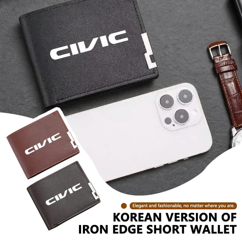 Men Wallet ID Credit Card Holder License Bag Gift Accessories For Honda Civic Accord Fit Jazz CRV BRV HRV Insight Pilot Passport