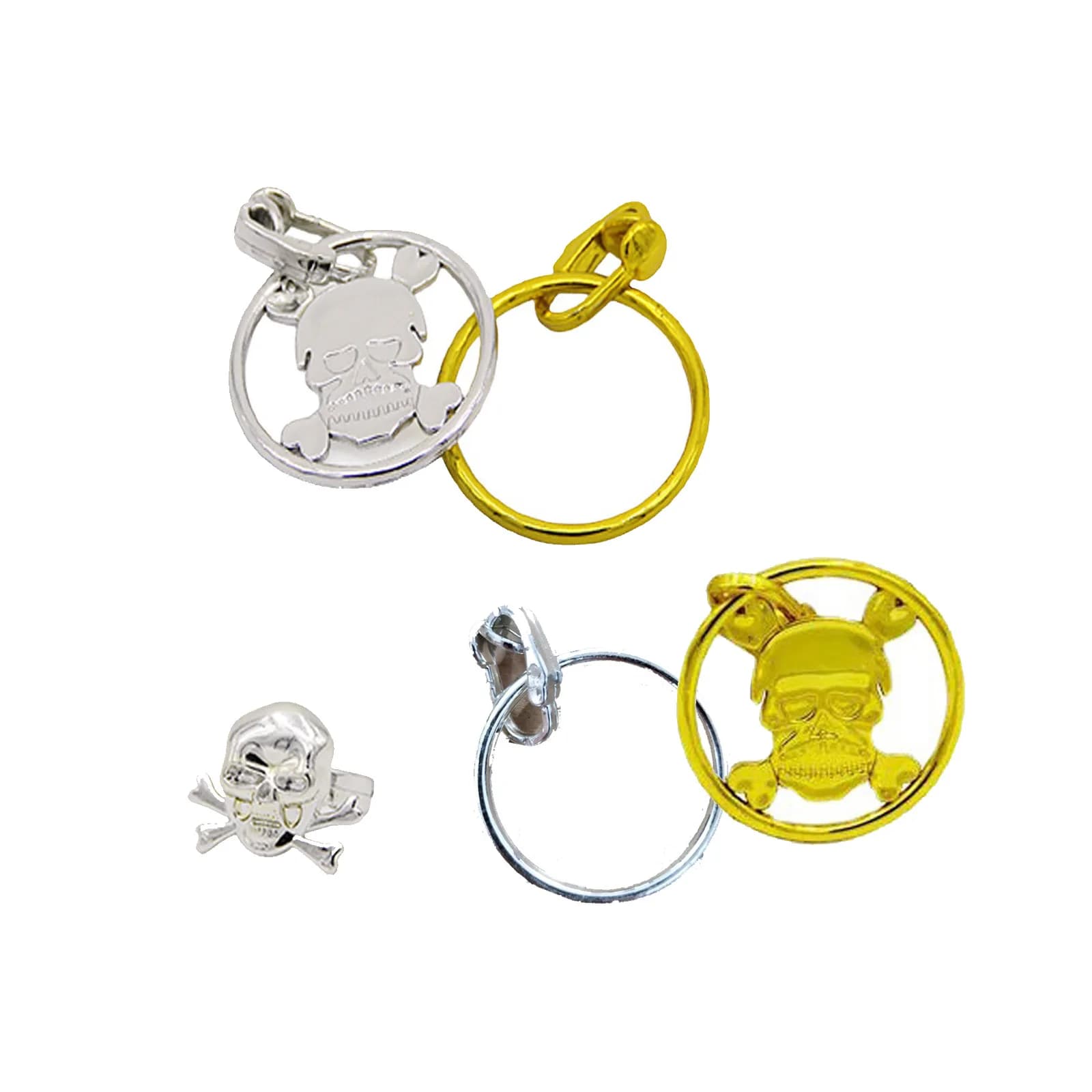 Orecchini, Anelli e Collana Decorativi a Tema Pirata per Costume da Festa in Maschera, Evento di Halloween per Bambini, Tema Pirata Pazzo