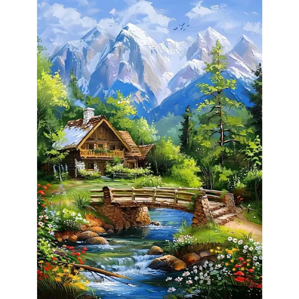 500/1000/1200/2000PCS Puzzles Forest Cabin Jigsaw DIY Modern Home Wall Decor Educational Gifts Brithday and Holiday Gifts