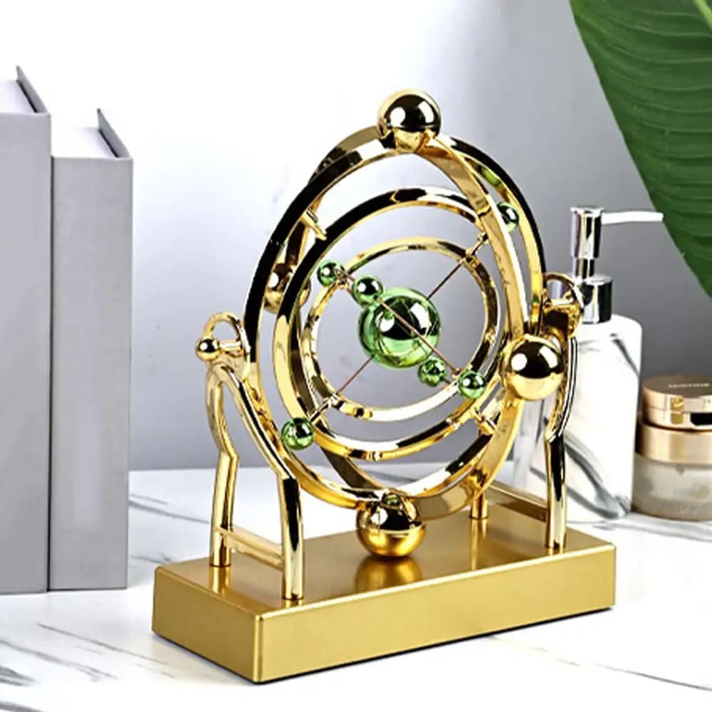 Pendolo a Orbita Celeste - Macchina a Movimento Perpetuo - Decorazione da Scrivania Artistica Cinetica, Giocattolo Scientifico Astronomico per Casa e Ufficio, Scultura