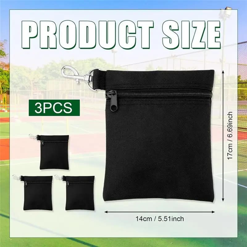 Superior-3Pcs Golf Tee Bags, Golf Pouch Zipper Golf Accessory Bag Golf Ball Storage Bag Pouch Golf Accessories