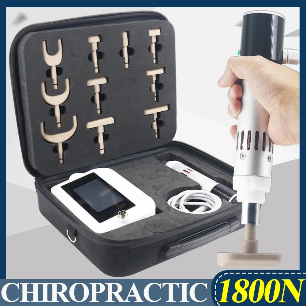 Chiropractic Adjusting Tools Massage Therapy Spine Correction Tools Spinal Adjustment 1800N Portable Electric Chiropractic Gun