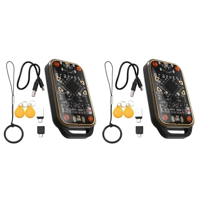 Y45A-2X Chameleon Ultra V3.0 RFID Smart Card Emulator Reader 125Khz 13.56Mhz ID IC Smart Card NFC Tag Copyer+4XUID Keychain