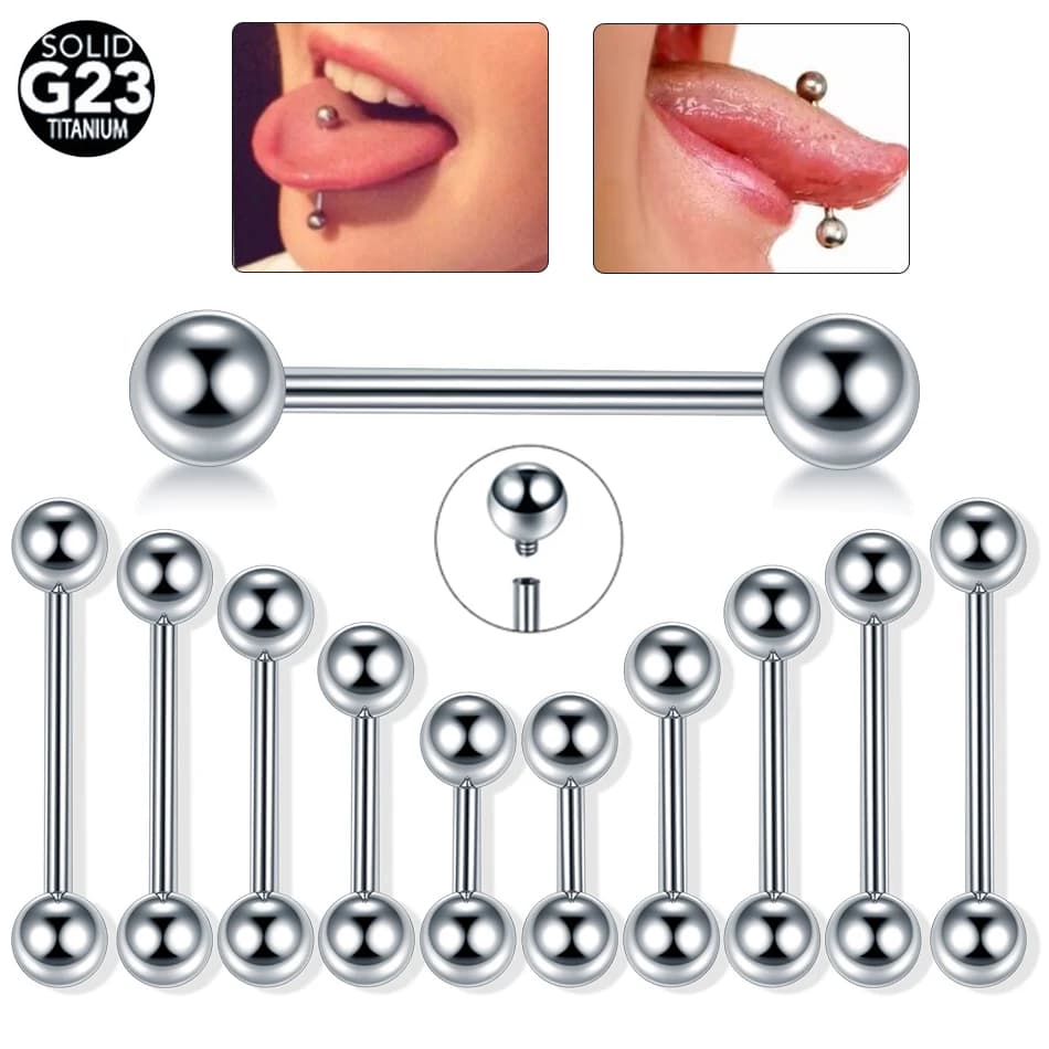 10pcs/lot Titanium Internally Thread Ear Helix Stud Long Cartilage Tragus Barbell Piercings Jewelry Tongue Ring Nipple Piercings