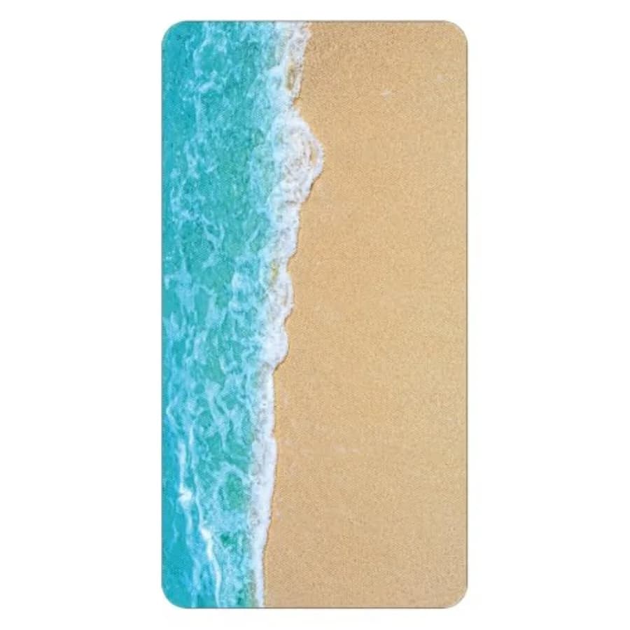 Tappetino Antiscivolo Adesivo per Doccia e Bagno Shore Break 14x27 Pollici Nero con Superficie Antiscivolo per Aree Umide