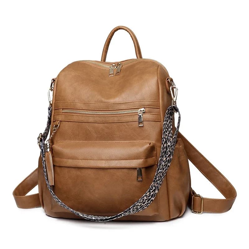Zaino casual da donna invernale Zaino da scuola in pelle PU per ragazze adolescenti Zaino da viaggio Borse a tracolla leopardate moda vintage