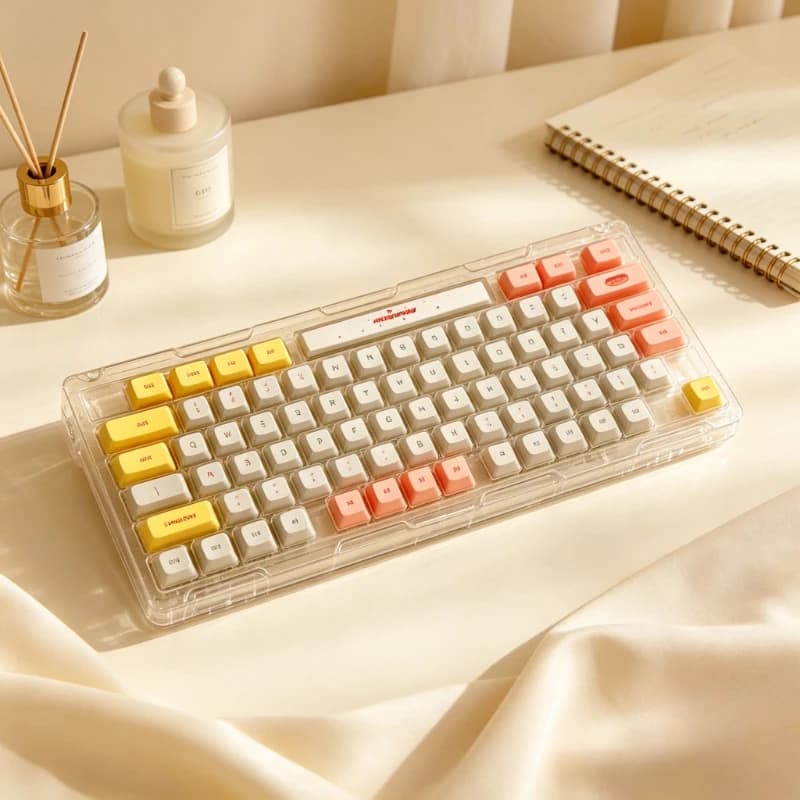 Set di Tasti a Tema Macaron Personalizzati in PBT con Sublimazione, Profilo XDA, 129 Tasti per Tastiera Meccanica, Accessori e Regali