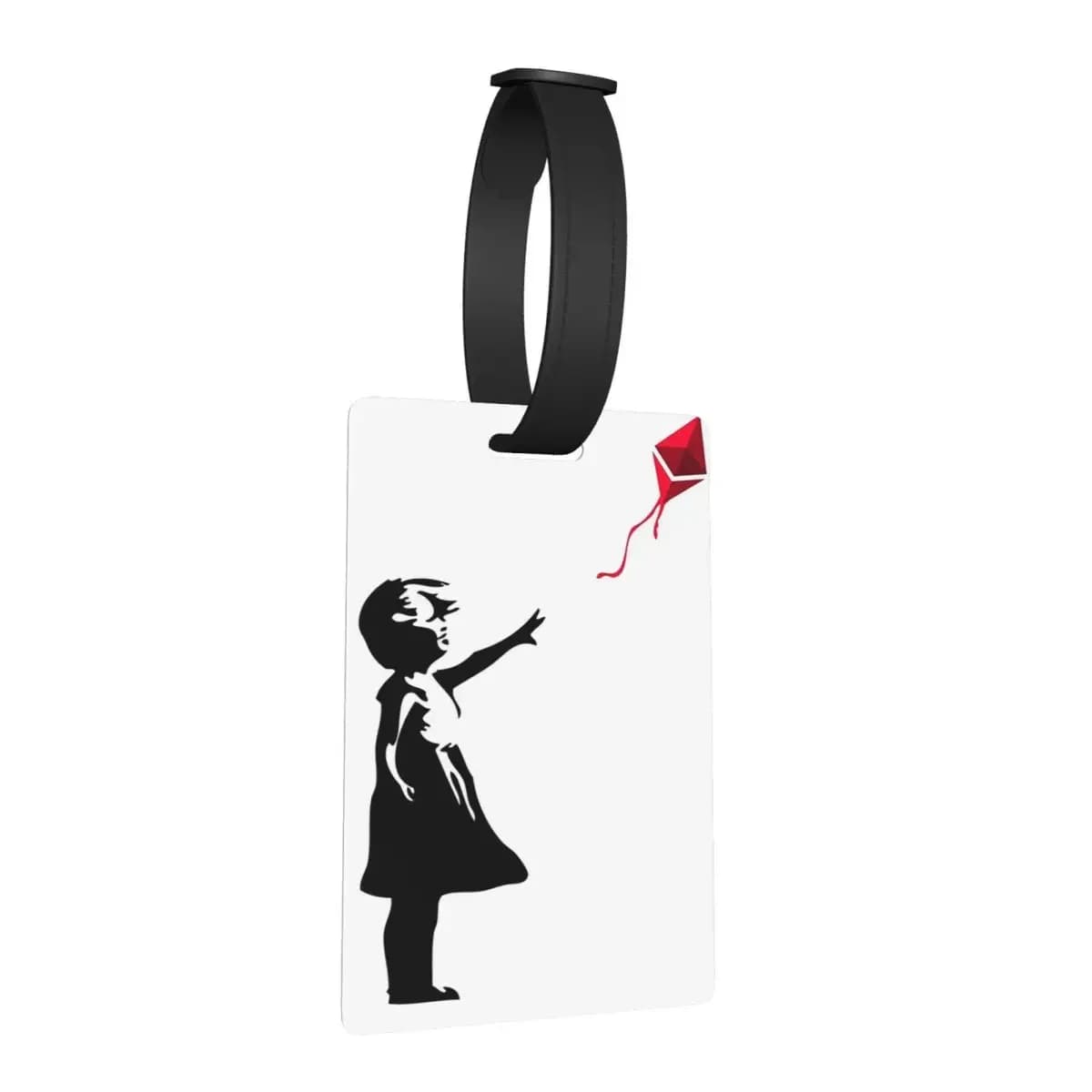 Ethereum X Banksy Balloon Girl Etichette per bagagli Accessori per valigie Viaggi Carino Bagagli Imbarco Tag Porta etichette ID Nome Indirizzo