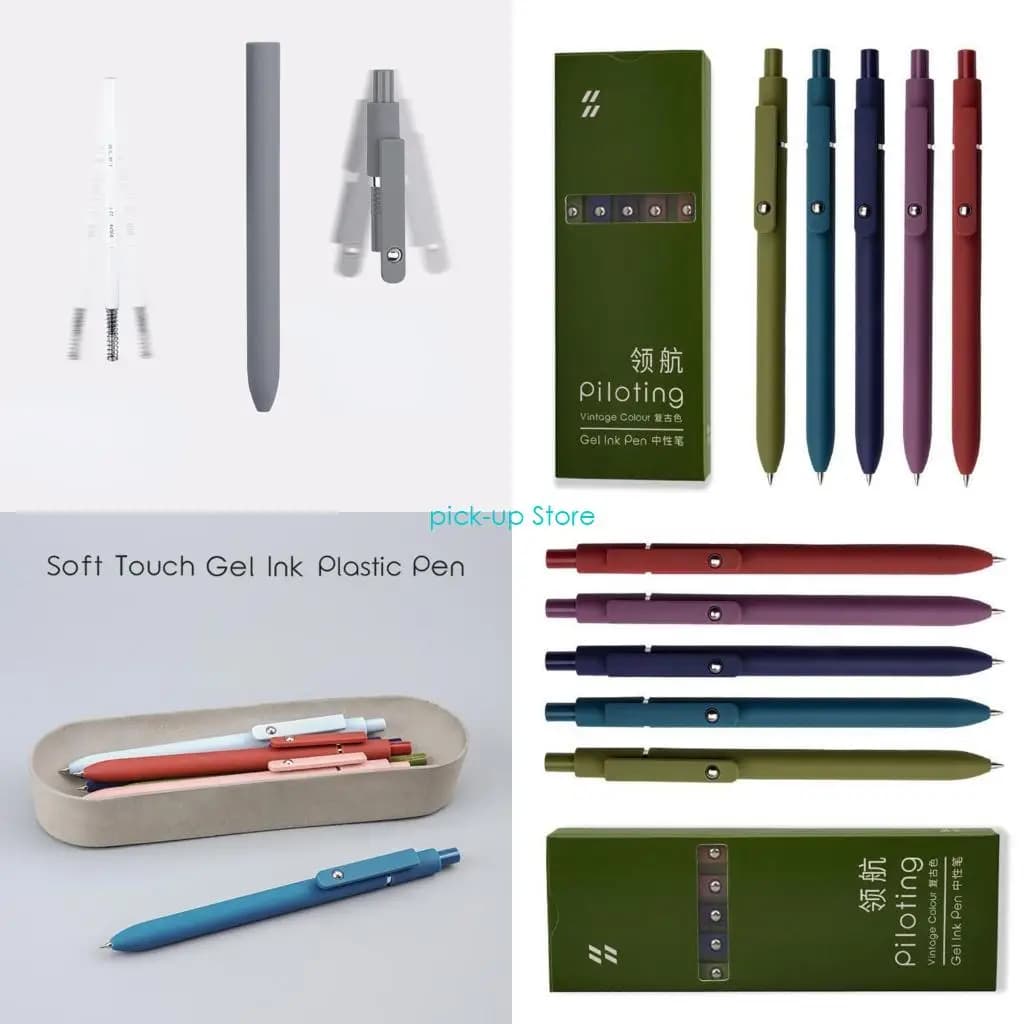 Q5WA 5 pezzi penna gel retrattile penna gel asciugatura rapida forniture per ufficio