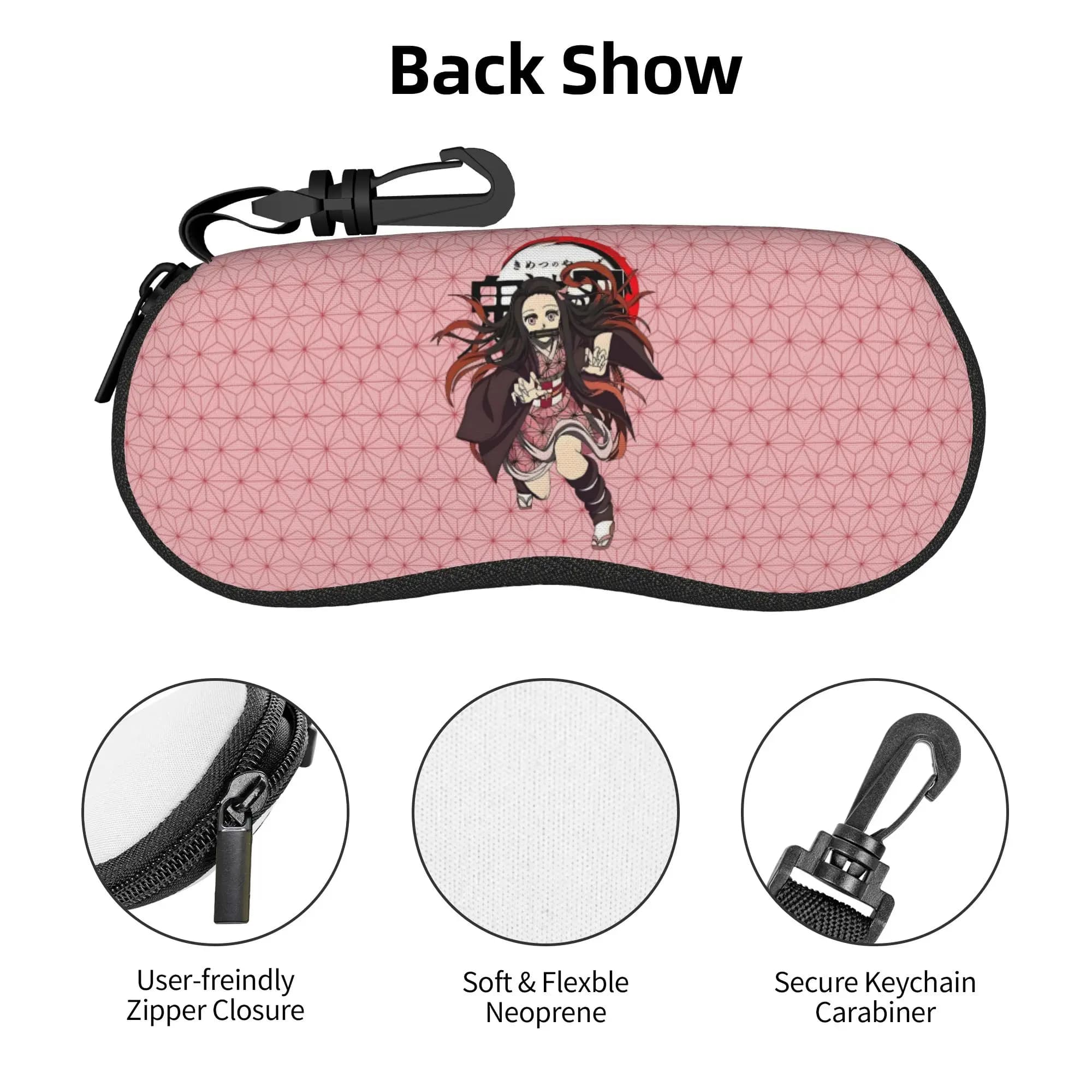 Nezuko Demon Slayer Shell Custodie protettive per occhiali da sole da donna e da uomo Anime Manga Custodia per Occhiali