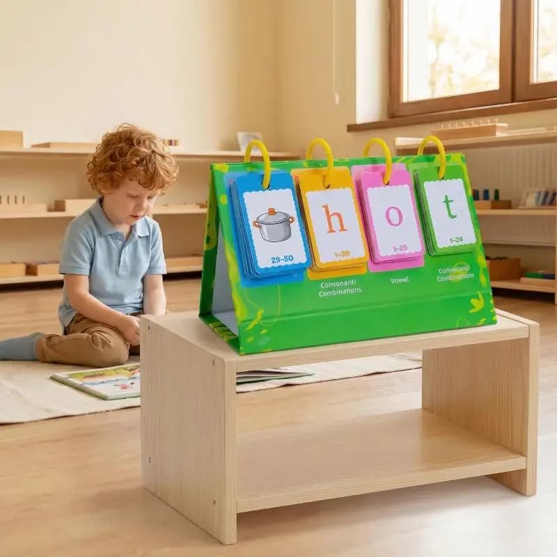 Set di Carte Flash Educative per Bambini, 119 Pezzi, Giocattoli per l'Apprendimento Precoce dei Vocaboli, per Scuola dell'Infanzia e Studio a Casa