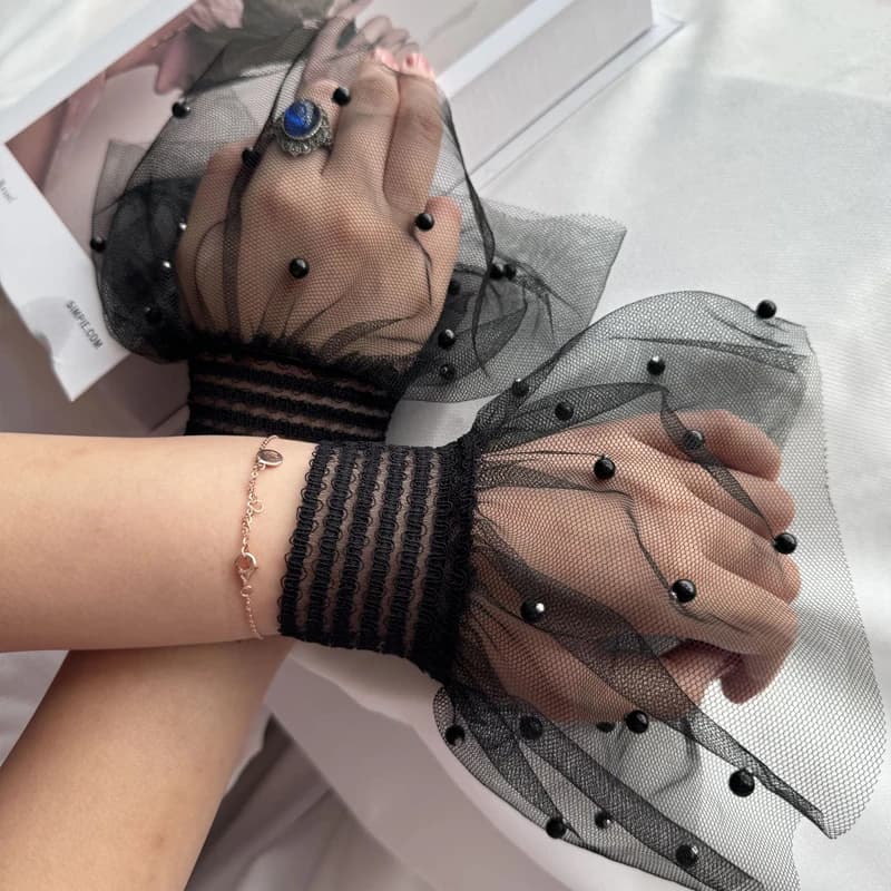 Detachable lace Short-sleeved sleeves Faux mesh decoration Faux cuffs sweater Shirt accessories Wrist fabric