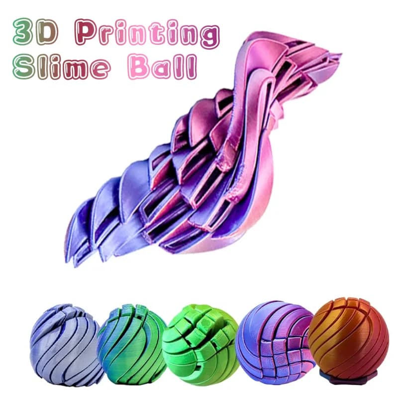 Giocattolo Antistress 3D a Forma di Palla di Slime, Gioco Sensoriale a Spirale per Bambini e Adulti, Regalo per Natale e Compleanni, Antistress