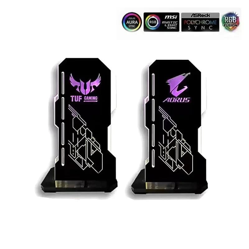 Supporto VGA ARGB fai-da-te 4090,5V 3PIN AURA SYNC Staffa scheda video per ROG/AORUS/TUF/IGame, supporto GPU 3090 3080