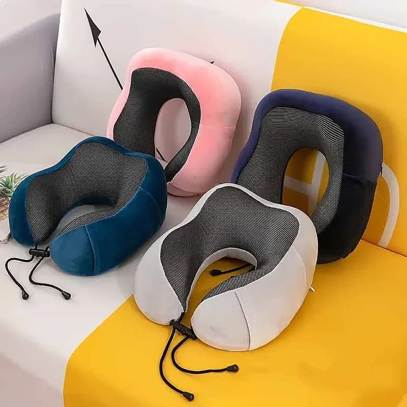 U Shaped Memory Foam Neck Pillow Soft Travel Pillow for Sleeping Airplane Cervical Support Massage