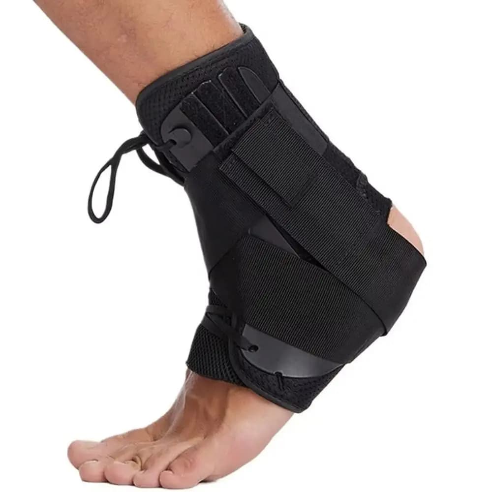 Supporto per Caviglia Sportivo Pressurizzato con Stabilizzatori Laterali, Tutore a Compressione a Forma di 8, Protezione Articolare