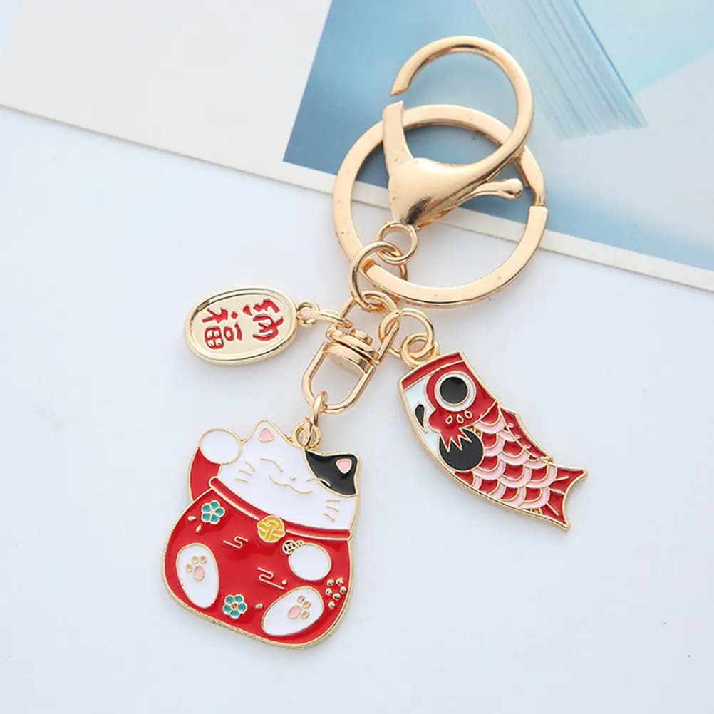 10Pcs Premium Alloy Lucky Cat DIY Charms for Keyrings Pendants Belt Decor Craft Making Jewelry Supplies Cat of Luck Charms