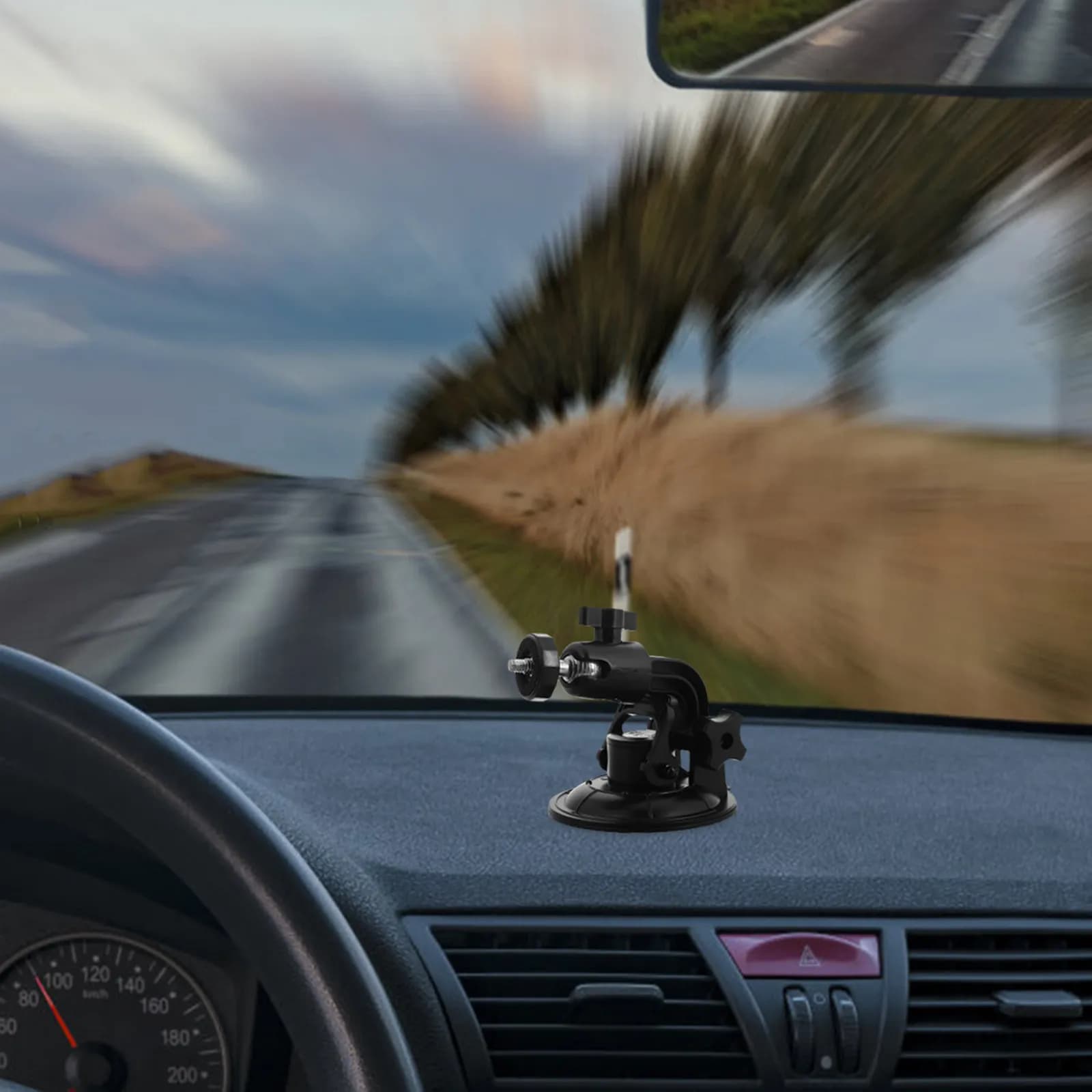 Heavy Duty Suction Cup Mount for Action Camera Car Dash Cam Wide Compatibility Solid Build Easy Install Adjustable Angle