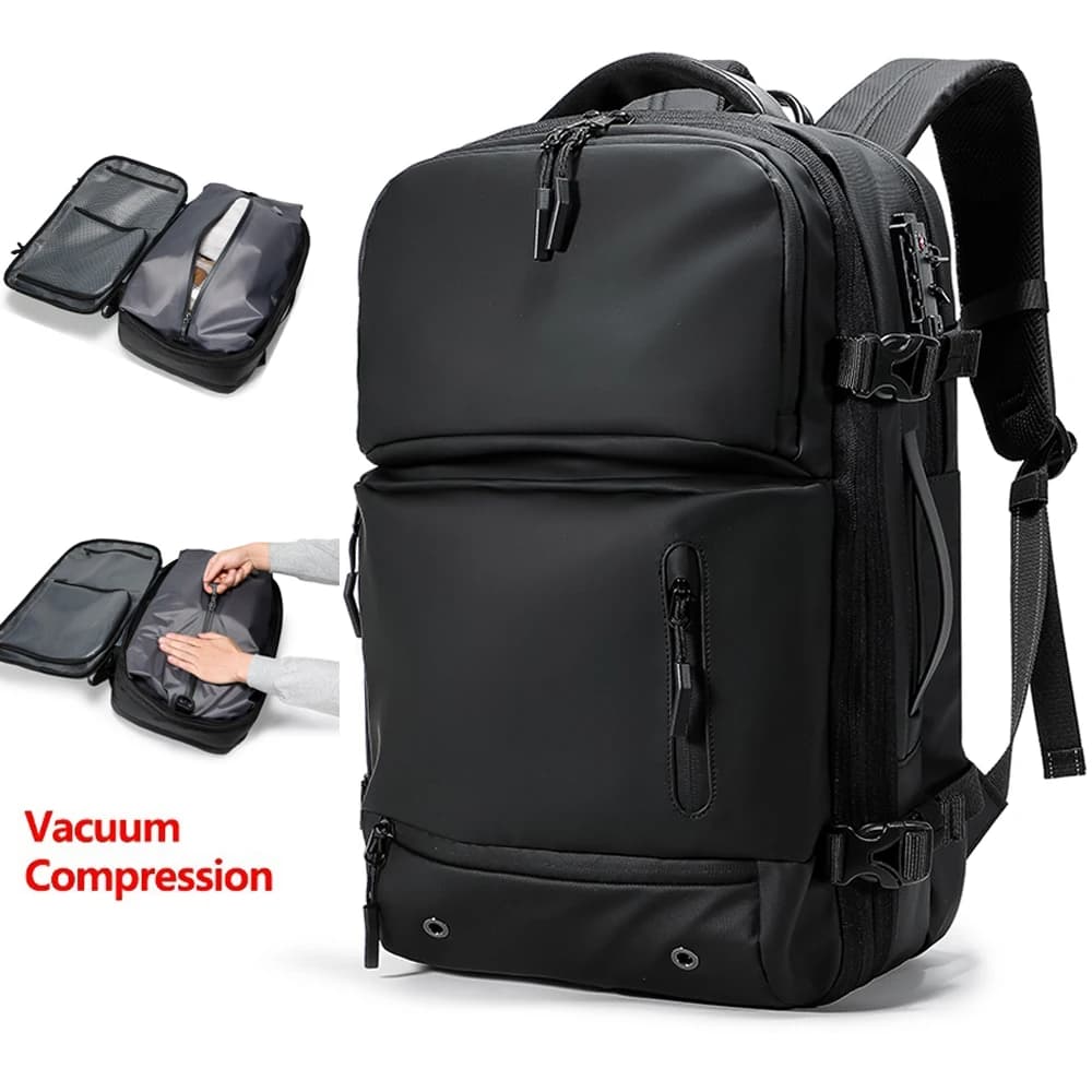 NINGKIN Travel Backpack Vacuum Compression 40L Laptop Backpack Business Large Capacity School Backpack Expanded Hiking Backpack