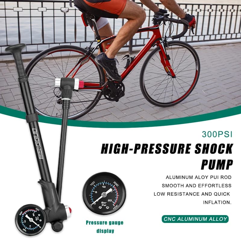 NPY 300PSI Pompa da bicicletta con manometro Pompa d'aria per pneumatici per bici Fit Presta Schrader Pompa ammortizzatrice ad alta pressione per sospensione posteriore forcella anteriore