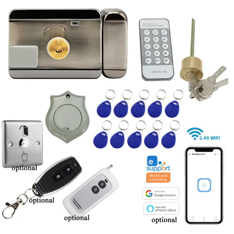 Serratura elettrica per controllo accessi 12V Sicurezza domestica o pulsante di uscita Serratura elettronica per cancello o Smart Lock WiFi wireless Fail Secure