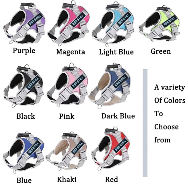 Dog Leash with Reflective Vest-Style Breathable Chest Harness for Medium/Large Dogs and Puppies/Dog Walking Leash/Pet Leash