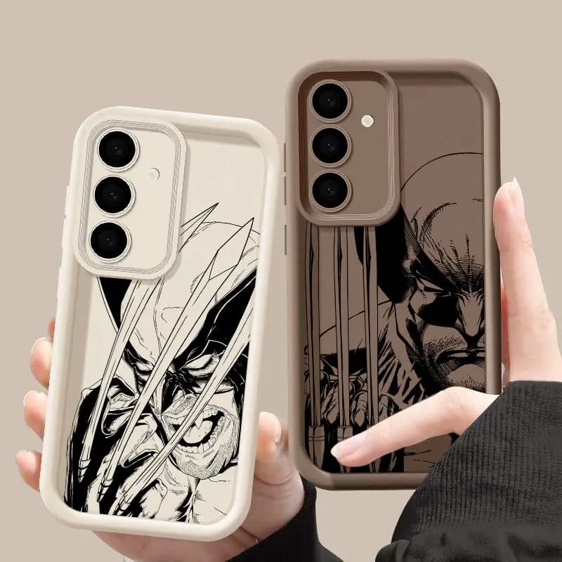 Custodia Morbida Marvel Wolverine Art S26Ultra per Samsung Galaxy S26 S25 S24 S22 S23 Ultra S21 Plus S20 S25 FE con Protezione Fotocamera