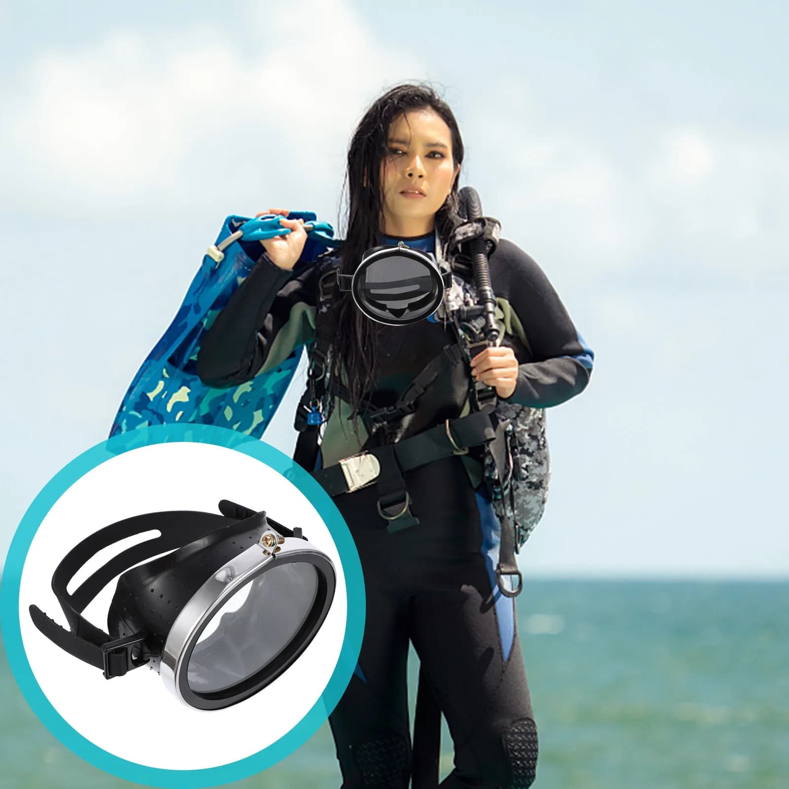 Goggles Swimming Adult Mens for Adults Diving Anti Fog Nose Cover Wide View Snorkel