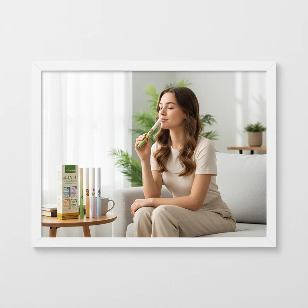 Refreshing pen for the air 4 in 1: relaxing the senses Clear breathing Reinvigorating Refreshing Diffuser for aromatherapy Pen for the cleaning of the lungs