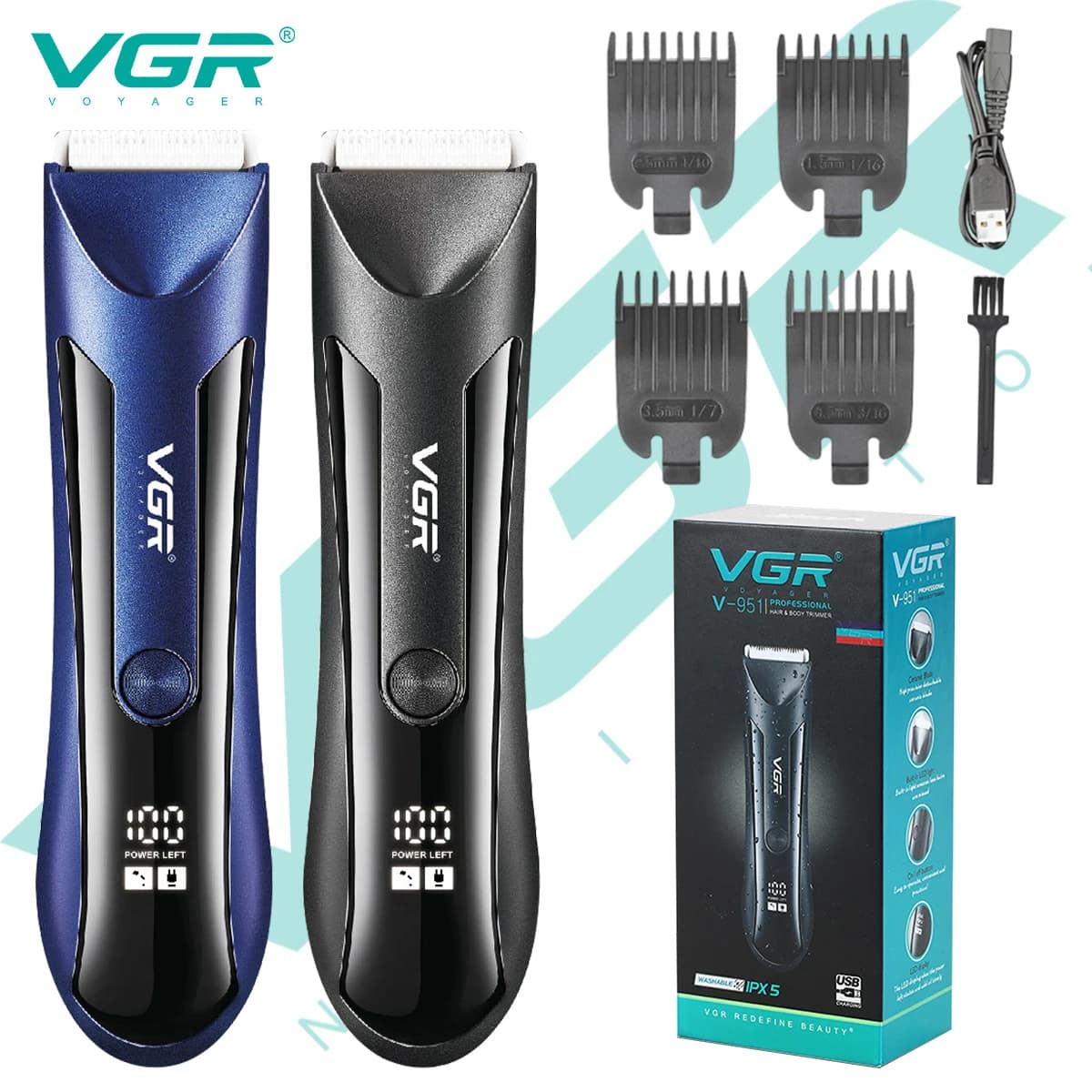 VGR 951 Body cutter Inguine Rechargeable Ball Razor/Trimmer Man Electric Barba Pubic Haircut for Man Groomer